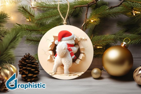 3D Dog Christmas Ornament: A Versatile Graphics Asset