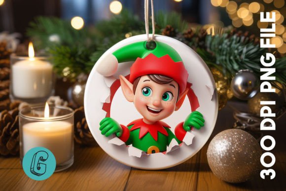 A Design Review: The Cute Elf Ornament Graphic