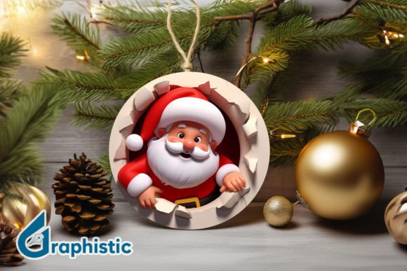 A Designer's Take on the 3D Santa Ornament Graphic
