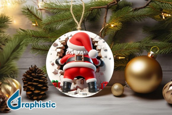 A Versatile Santa Ornament Graphic for Creators