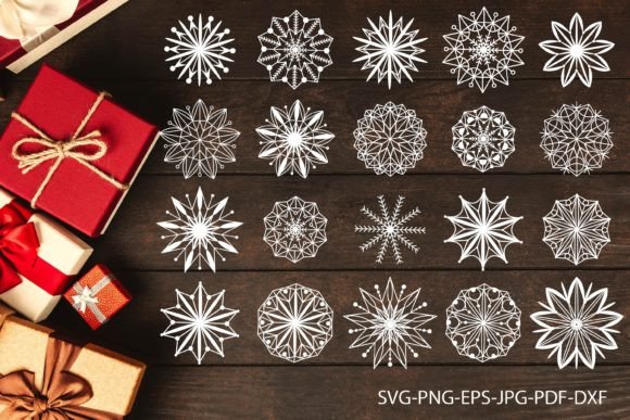 Christmas Snowflake Set: A Versatile Graphics Bundle