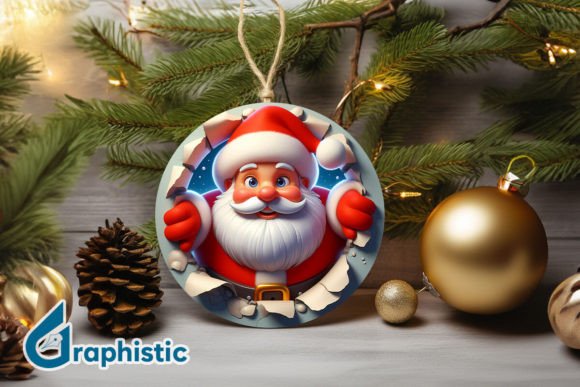 Crafting a Festive Mood with Santa Ornament Graphics