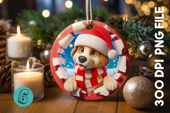 Cute Dog Christmas Ornament Front 24: A Graphics Review