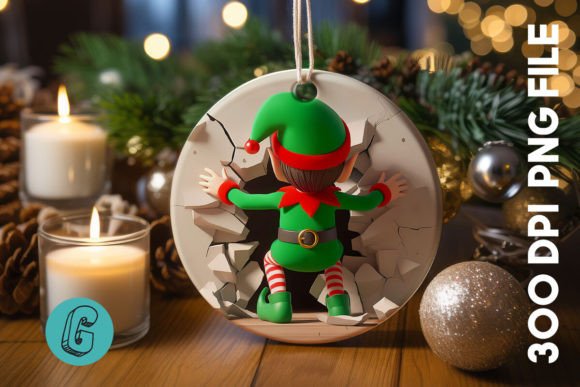 Cute Elf Christmas Graphics for Holiday Branding