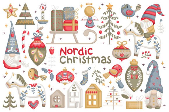 Cute Nordic Christmas Clipart: A Festive Design Review