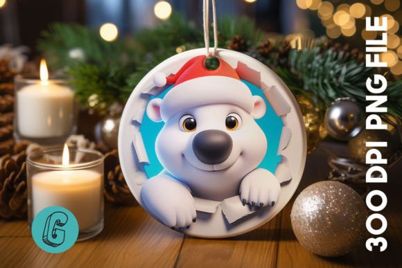 Polar Bear Christmas Graphics for Festive Illustration Projects