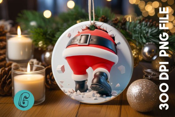 Santa Christmas Ornament: A Graphic Illustrator's Secret